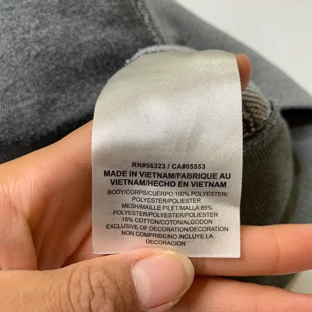 Nike Sweatshirt Mens L Large Gray Team 3/4 Flux Crew Dri Fit Pullover Split Neck